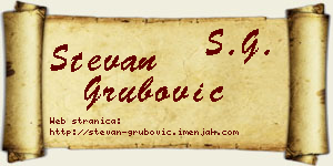 Stevan Grubović vizit kartica